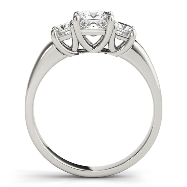Princess Diamond Three Stone Ring in 10K/14K gold and platinum with certified lab-grown or natural diamonds