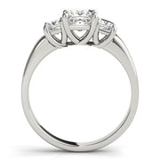 Princess Diamond Three Stone Ring in 10K/14K gold and platinum with certified lab-grown or natural diamonds