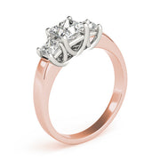 Princess Diamond Three Stone Ring in 10K/14K gold and platinum with certified lab-grown or natural diamonds