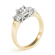Princess Diamond Three Stone Ring in 10K/14K gold and platinum with certified lab-grown or natural diamonds