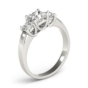 Princess Diamond Three Stone Ring in 10K/14K gold and platinum with certified lab-grown or natural diamonds