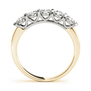 Bar Set Half Eternity Ring in Gold & Platinum