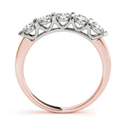 Bar Set Half Eternity Ring in Gold & Platinum