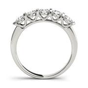 Bar Set Half Eternity Ring in Gold & Platinum