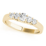 Prong Set Trellis Half Eternity Ring in 10K/14K gold and platinum with certified lab-grown or natural diamonds