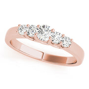 Prong Set Trellis Half Eternity Ring in Gold & Platinum