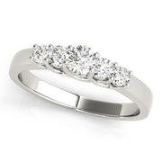 Prong Set Trellis Half Eternity Ring in Gold & Platinum