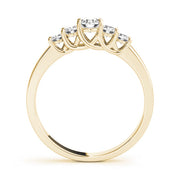 Prong Set Trellis Half Eternity Ring in Gold & Platinum