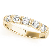 Bar Set Wedding Half Eternity Ring in 10K/14K gold and platinum with certified lab-grown or natural diamonds
