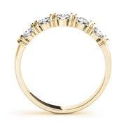 Bar Set Wedding Half Eternity Ring in Gold & Platinum