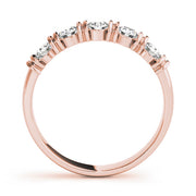 Bar Set Wedding Half Eternity Ring in Gold & Platinum