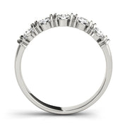 Bar Set Wedding Half Eternity Ring in Gold & Platinum