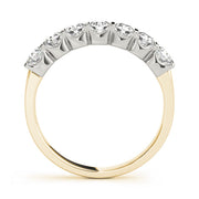 Bar Set Half Eternity Ring in Gold & Platinum