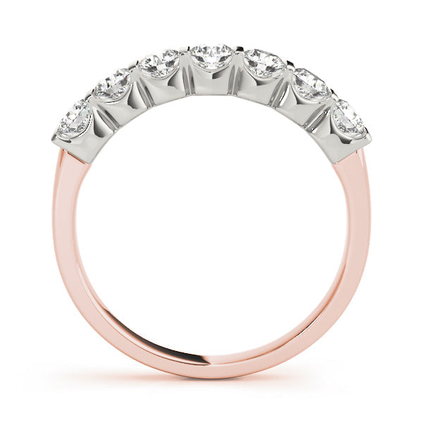 Bar Set Half Eternity Ring in Gold & Platinum