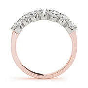 Bar Set Half Eternity Ring in Gold & Platinum