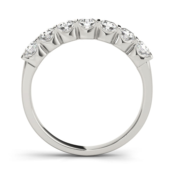 Bar Set Half Eternity Ring in Gold & Platinum