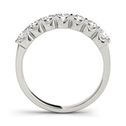 Bar Set Half Eternity Ring in Gold & Platinum
