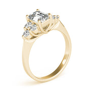 Classic Color Rings Emerald Diamond Engagement Ring in 10K/14K gold and platinum with certified lab-grown or natural diamonds