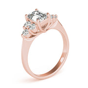 Classic Color Rings Emerald Diamond Engagement Ring in 10K/14K gold and platinum with certified lab-grown or natural diamonds