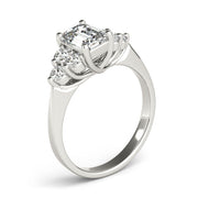 Classic Color Rings Emerald Diamond Engagement Ring in 10K/14K gold and platinum with certified lab-grown or natural diamonds