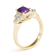 Classic Color Rings Emerald Diamond Engagement Ring in 10K/14K gold and platinum with certified lab-grown or natural diamonds
