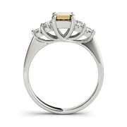 Classic Color Rings Emerald Diamond Engagement Ring in 10K/14K gold and platinum with certified lab-grown or natural diamonds