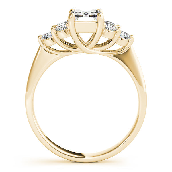 Classic Color Rings Emerald Diamond Engagement Ring in 10K/14K gold and platinum with certified lab-grown or natural diamonds