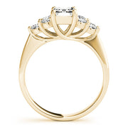 Classic Color Rings Emerald Diamond Engagement Ring in 10K/14K gold and platinum with certified lab-grown or natural diamonds