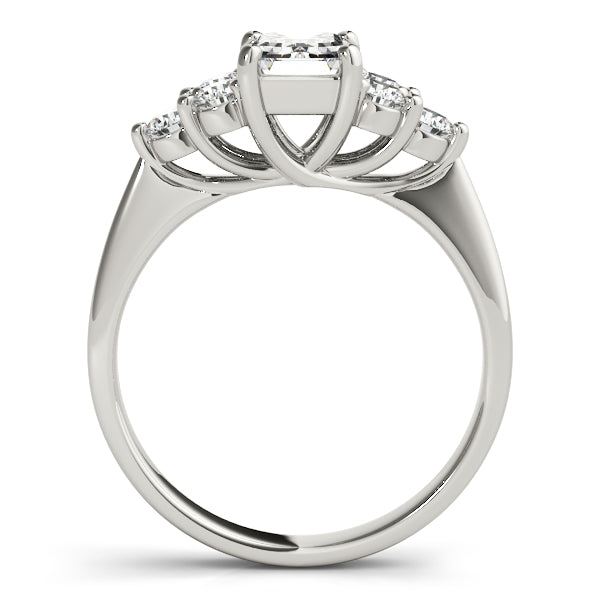 Classic Color Rings Emerald Diamond Engagement Ring in 10K/14K gold and platinum with certified lab-grown or natural diamonds