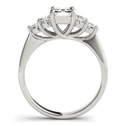 Classic Color Rings Emerald Diamond Engagement Ring in 10K/14K gold and platinum with certified lab-grown or natural diamonds