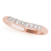 Vintage-Inspired Curved Half Eternity Ring in Gold & Platinum