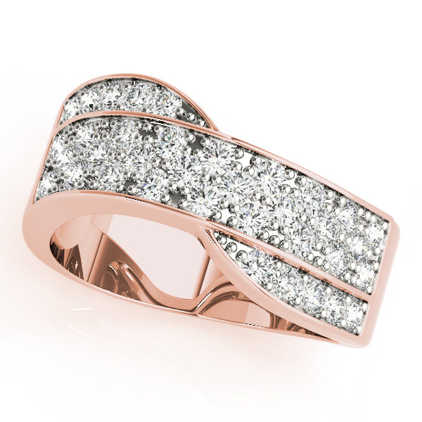 Diamond Bands Half Eternity Ring in Gold & Platinum