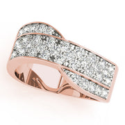 Diamond Bands Half Eternity Ring in Gold & Platinum