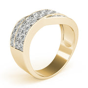 Diamond Bands Half Eternity Ring in Gold & Platinum