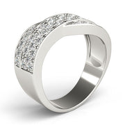 Diamond Bands Half Eternity Ring in Gold & Platinum