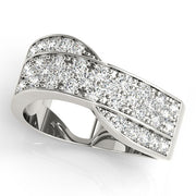 Diamond Bands Half Eternity Ring in Gold & Platinum
