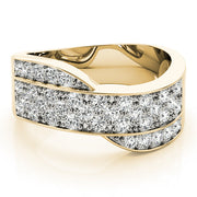 Diamond Bands Half Eternity Ring in Gold & Platinum
