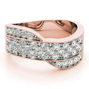 Diamond Bands Half Eternity Ring in Gold & Platinum