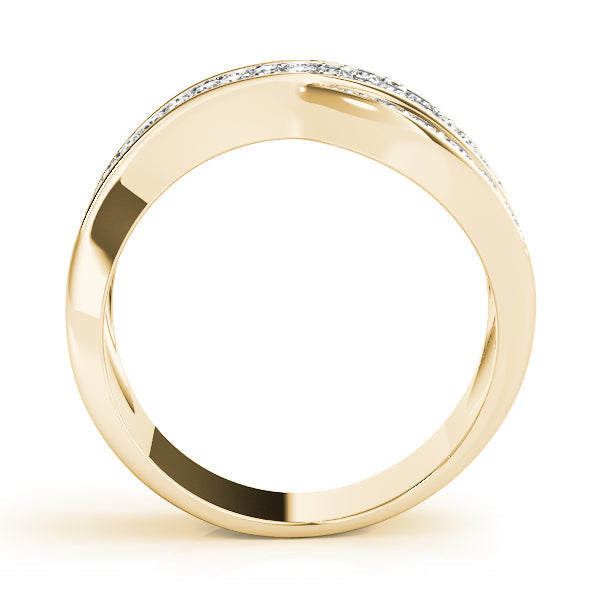Diamond Bands Half Eternity Ring in Gold & Platinum