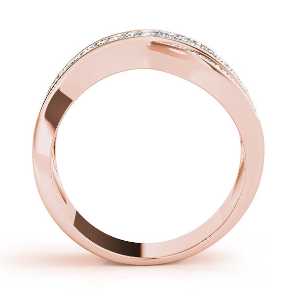 Diamond Bands Half Eternity Ring in Gold & Platinum