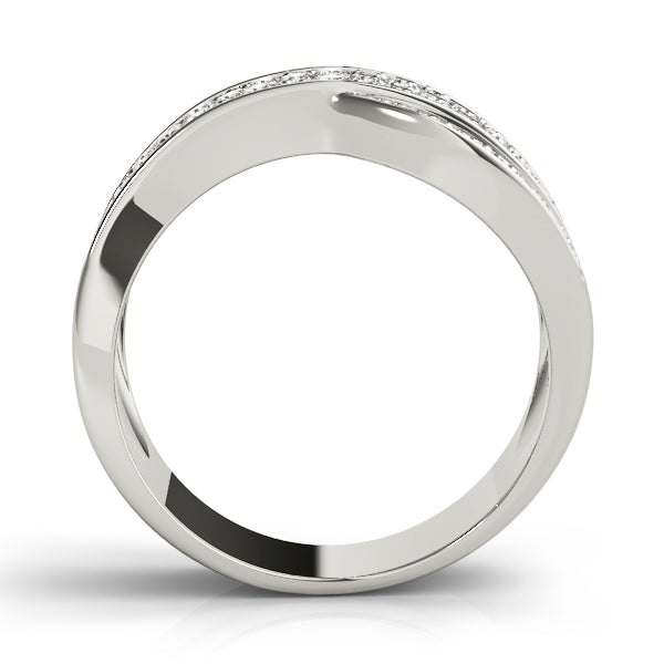 Diamond Bands Half Eternity Ring in Gold & Platinum