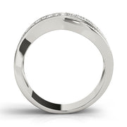 Diamond Bands Half Eternity Ring in Gold & Platinum