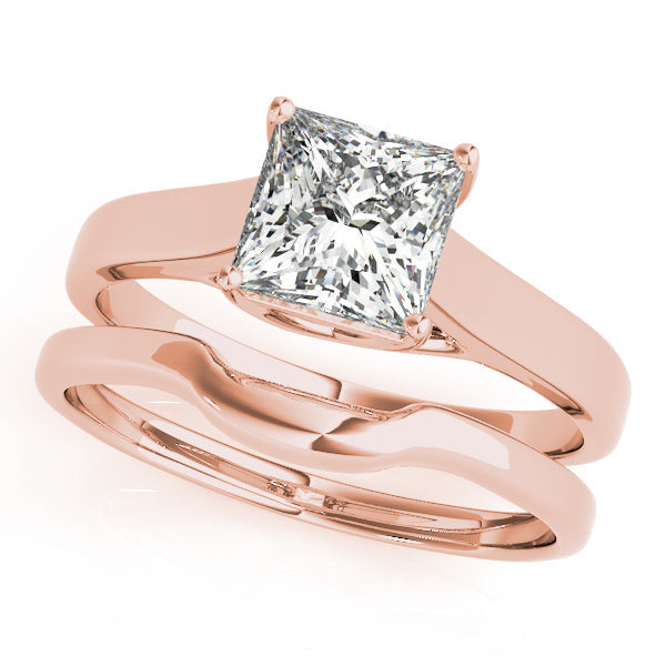 Signature Trellis Princess Diamond Engagement Ring in 10K/14K gold and platinum with certified lab-grown or natural diamonds