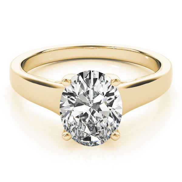 Artisan Trellis Oval Diamond Engagement Ring in 10K/14K gold and platinum with certified lab-grown or natural diamonds