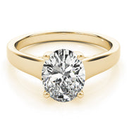 Artisan Trellis Oval Diamond Engagement Ring in 10K/14K gold and platinum with certified lab-grown or natural diamonds