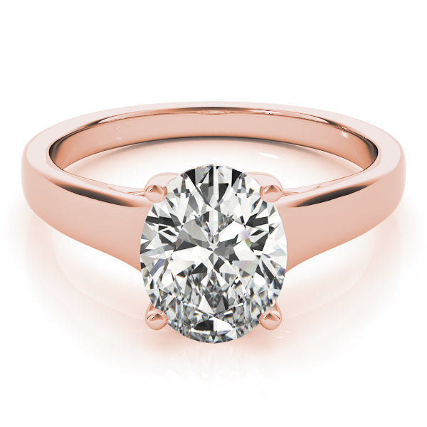 Artisan Trellis Oval Diamond Engagement Ring in 10K/14K gold and platinum with certified lab-grown or natural diamonds