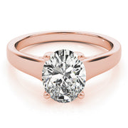 Artisan Trellis Oval Diamond Engagement Ring in 10K/14K gold and platinum with certified lab-grown or natural diamonds