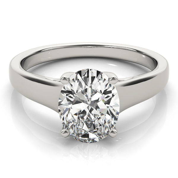 Artisan Trellis Oval Diamond Engagement Ring in 10K/14K gold and platinum with certified lab-grown or natural diamonds