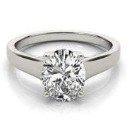 Artisan Trellis Oval Diamond Engagement Ring in 10K/14K gold and platinum with certified lab-grown or natural diamonds
