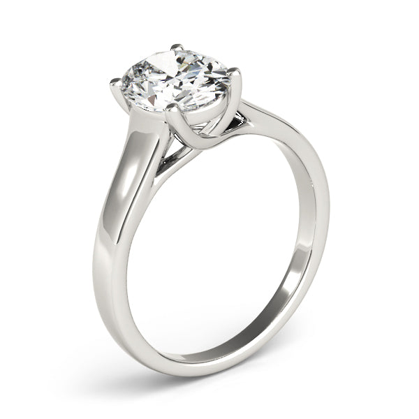 Artisan Trellis Oval Diamond Engagement Ring in 10K/14K gold and platinum with certified lab-grown or natural diamonds
